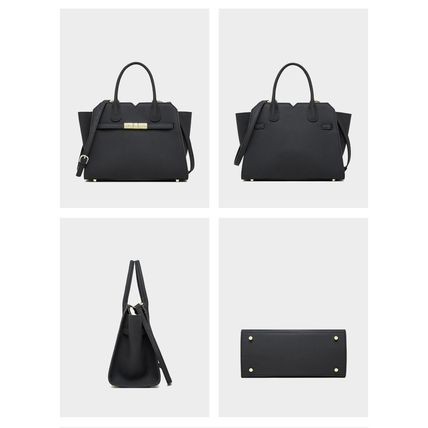 Genuine Leather Women Shoulder Handbag Ladies Crossbody Purse Black