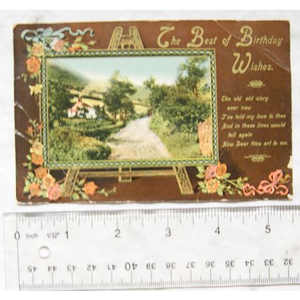 1910 postcard The Best of Birthday Wishes