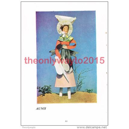 Poitou (front), Aunis (back), Paper Doll Costumes, Book Illustration, 1944