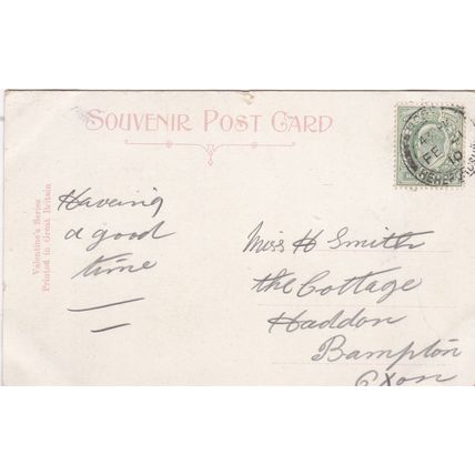 EC203 ROSS CHURCH AND PLAGUE CROSS . COLOURED PRINTED POSTCARD
