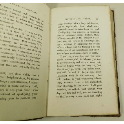 Antique Georgian Leather Book Maternal Solicitude Daughters Best Interests 1822