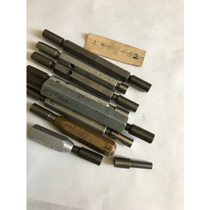 LOT GO NO GO SMOOTH PLUG GAGES,MIXED .442",.447,443,440,452,448,446,.455" ,ES