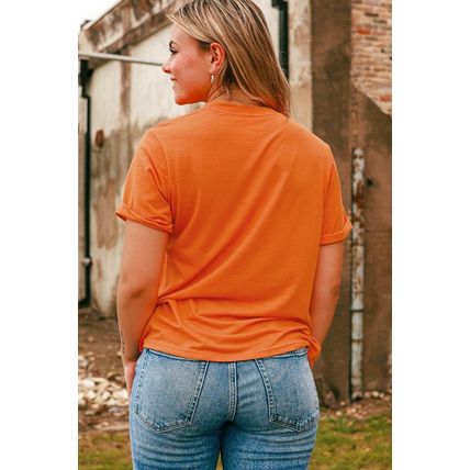 Orange HOWDY FALL Western Pumpkin Graphic T Shirt