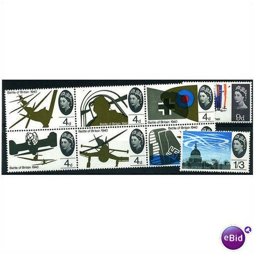 1965 SG671-678 Battle of Britain Set Mounted-Mint