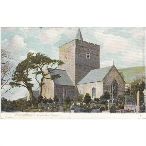 Llanbadarm Church Aberystwyth Cardiganshire Postcard (CGGN5126)