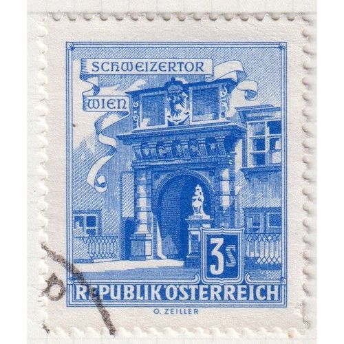 1957 AUSTRIA Sg1313 3s ULTRAMARINE FINE USED (GAP1)