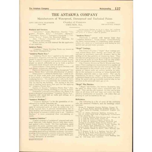 antakwa company 1916 waterproof dampproof paint vintage catalog