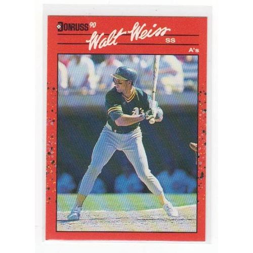 1990 Donruss Walt Weiss baseball card #67 – Athletics