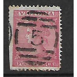 VICTORIA 1863 4d DEEP ROSE SG 110 FINE USED