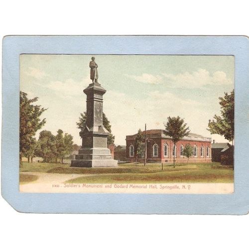 New York Springville Soldier's Monument & Godard Memorial Hall ny_box4~2422