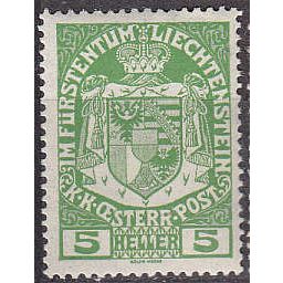 LIECHTENSTEIN [1917] MiNr 0005 ( */mh )