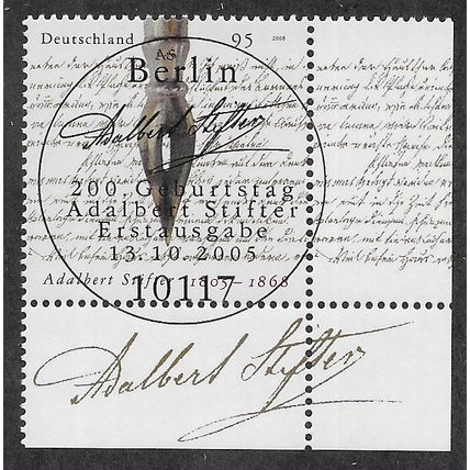 GER 2005 90c 'ADALBERT STIFTER'(CORNER MARGIN) FINE USED (EBID75-417)