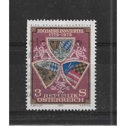 Austria.Bicentenary of Innviertel District stamp.Fine Used.Aug22