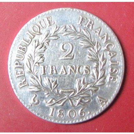 1806 2Fr France. Challenge Coin, Souvenir. Replica. 96.