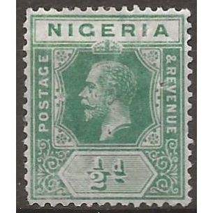 Nigeria 1914 SG1 1/2d Green Mounted Mint .