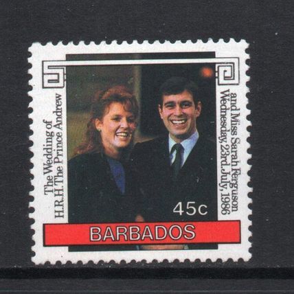 Barbados - 1986 - 45c Royal Wedding (Andrew & Sarah) (sg822) MNH