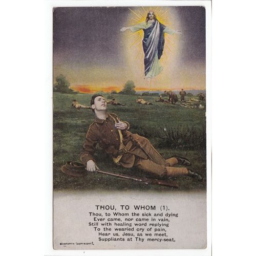 Thou to Whom Soldier Bamforth Song Card Postcard 1