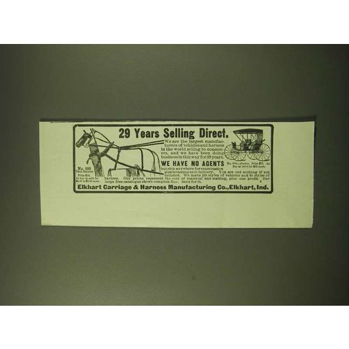 1902 Elkhart Carriage & Harness Manufacturing Co. Ad - No. 202 Farm Harness