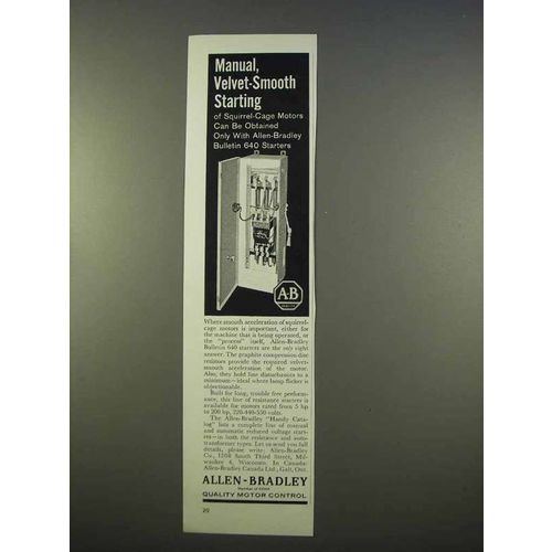 1963 Allen-Bradley Ad - Bulletin 640 Starters