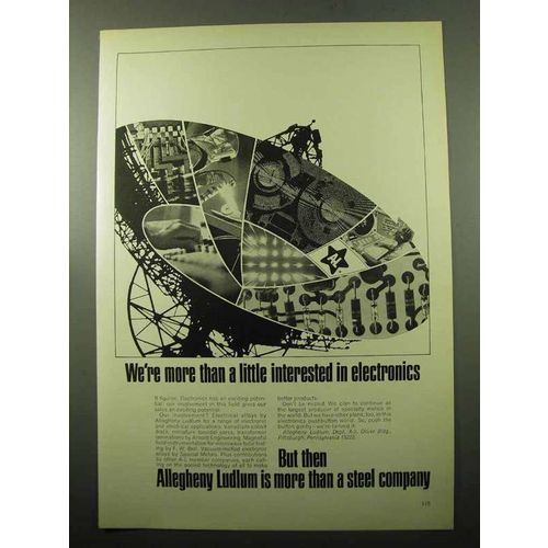 1969 Allegheny Ludlum Ad - Interested in Electronics