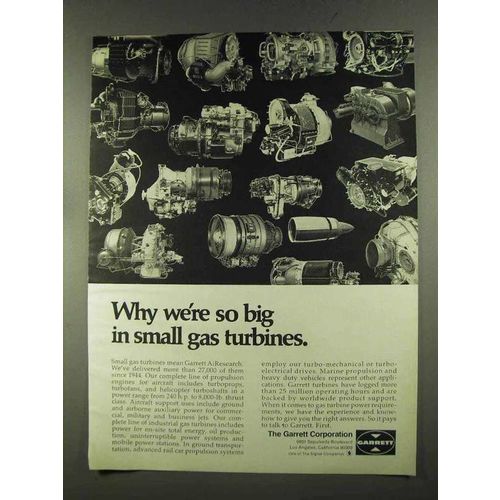 1972 Garrett Small Gas Turbines Ad - We're So Big