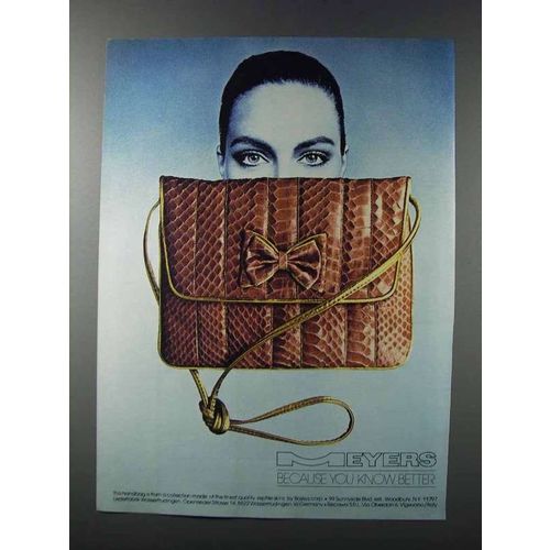 1981 Meyers Handbags Ad - Because You Know Better