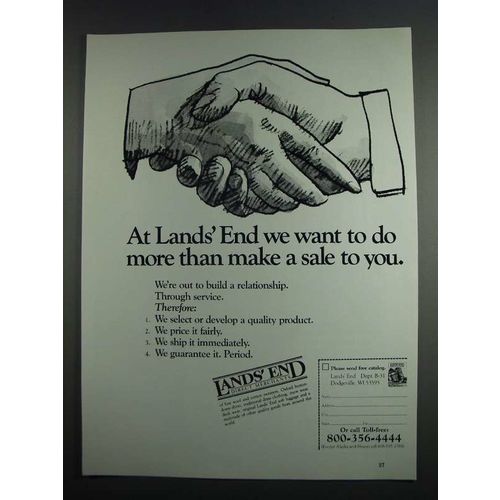 1984 Lands' End Fashion Ad - More than Make a Sale