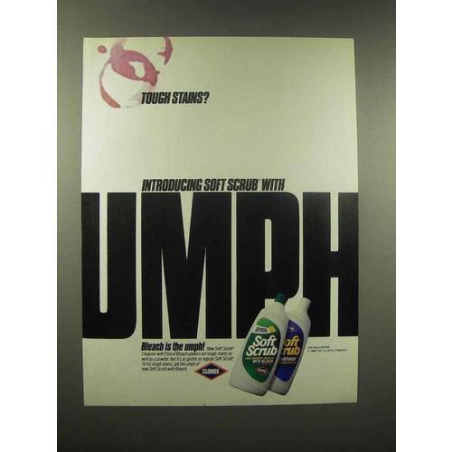 1988 Soft Scrub Cleanser Ad - Tough Stains? Umph!