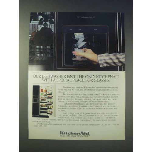 1989 KitchenAid Refrigerators Ad - Our dishwasher isn't the only kitchenAid