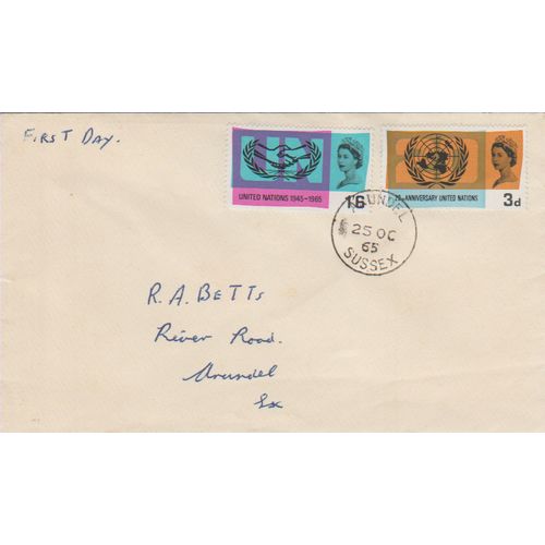 GB 1965 United Nations FDC Arundel pm see others