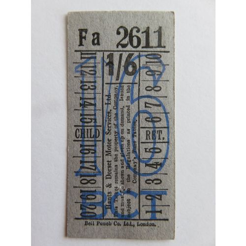Hants & Dorset Motor Services Ltd Bus Ticket #1