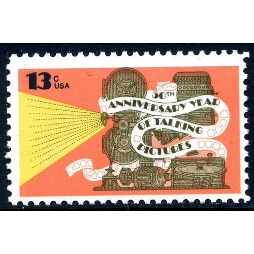 USA 1977 50th Anniversary of Talking Pictures, 13c, Scott 1727, MNH