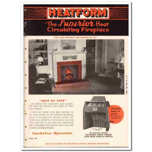 Superior Fireplace Company 1948 Vintage Catalog Heating Heatform