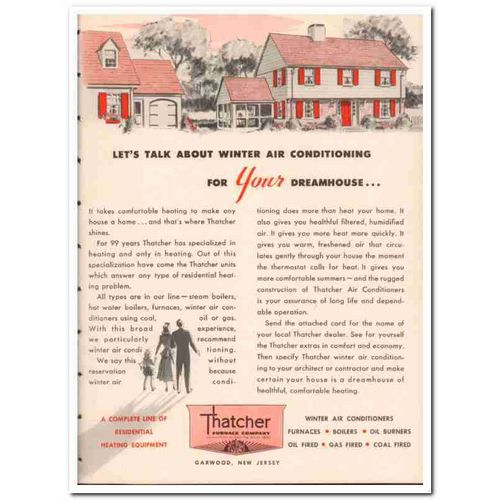 Thatcher Furnace Company 1948 Vintage Catalog Winter Air Conditioning