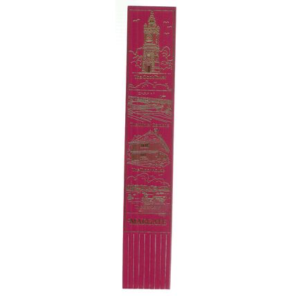 MARGATE, KENT Leather Bookmark red
