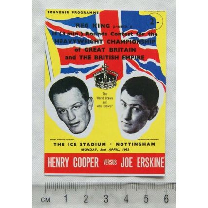 1997 Sporting Profiles card No. 21 Henry Cooper v. Joe Erskine