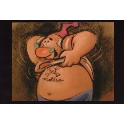 Peter Pan Mr Smee Storyboard Painting Movie Walt Disney Postcard