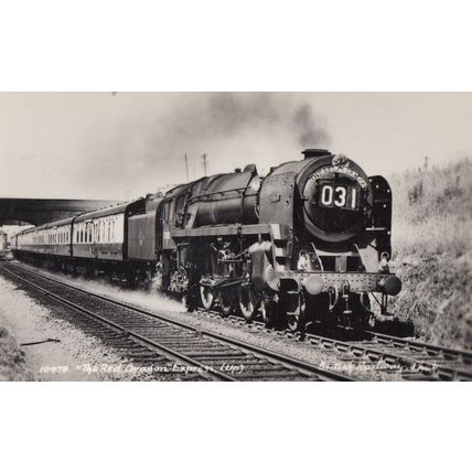 LMS 6170 Train Real Photo Old Postcard