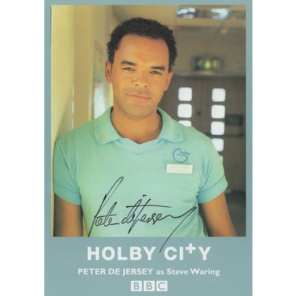 Peter De Jersey Holby City Rare Hand Signed Cast Card Photo