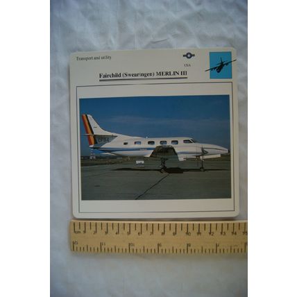 Fairchild Merlin III - USA - Transport & Utility - Collectors Club Card