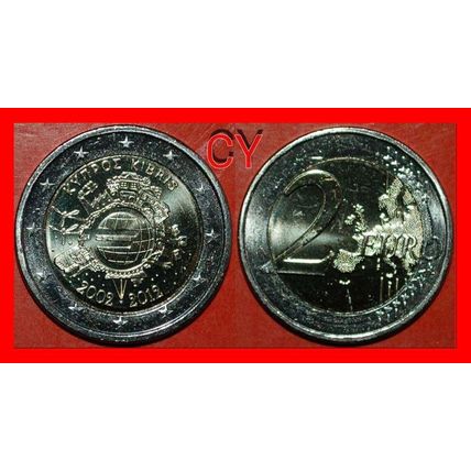 2 SOLD ~ GREECE SHIP: CYPRUS★2 EURO 2002-2012★UNC FROM ROLL★LOW START★NO RESERVE