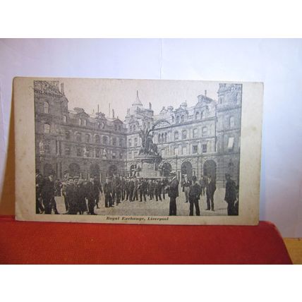 ROYAL EXCHANGE, LIVERPOOL. used antique postcard =