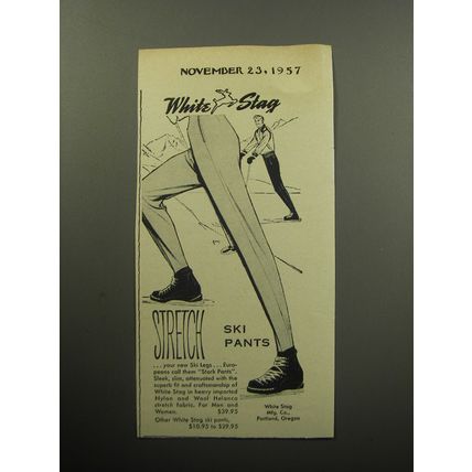 1957 White Stag Stretch Ski Pants Advertisement