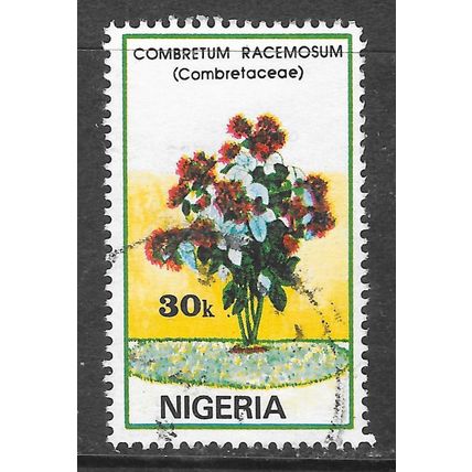 NIGERIA 30K FLOWERS COMBRETUM RACEMOSUM USED