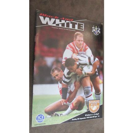 1993 Rugby Football League Programme - Widnes v Leigh