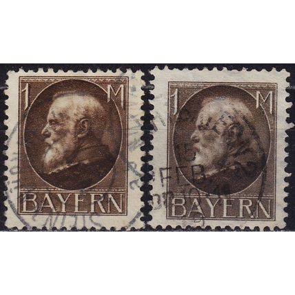 GERMANY Bayern Bavaria [1914] MiNr 0104 I, II ( O/used ) [01]