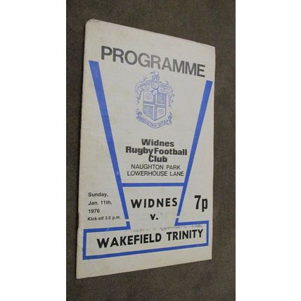 1976 Rugby Football League programme - Widnes v Wakefield Trinity