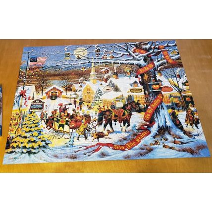 Charles Wysocki 1000 Piece Jigsaw Puzzle Small Town Christmas Buffalo Games