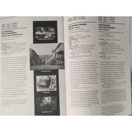 Reemergence Jewish Life in Eastern Europe - Film Festival 1992 Souvenir Program