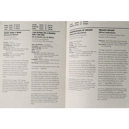 Reemergence Jewish Life in Eastern Europe - Film Festival 1992 Souvenir Program